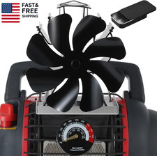 Wood Stove Fan 8 Blades Heat Powered, Fireplace Fan Woodstove for Buddy Heater (