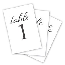 UP THE MOMENT Black Wedding Table Numbers, 1-25, 4x6 inches, black