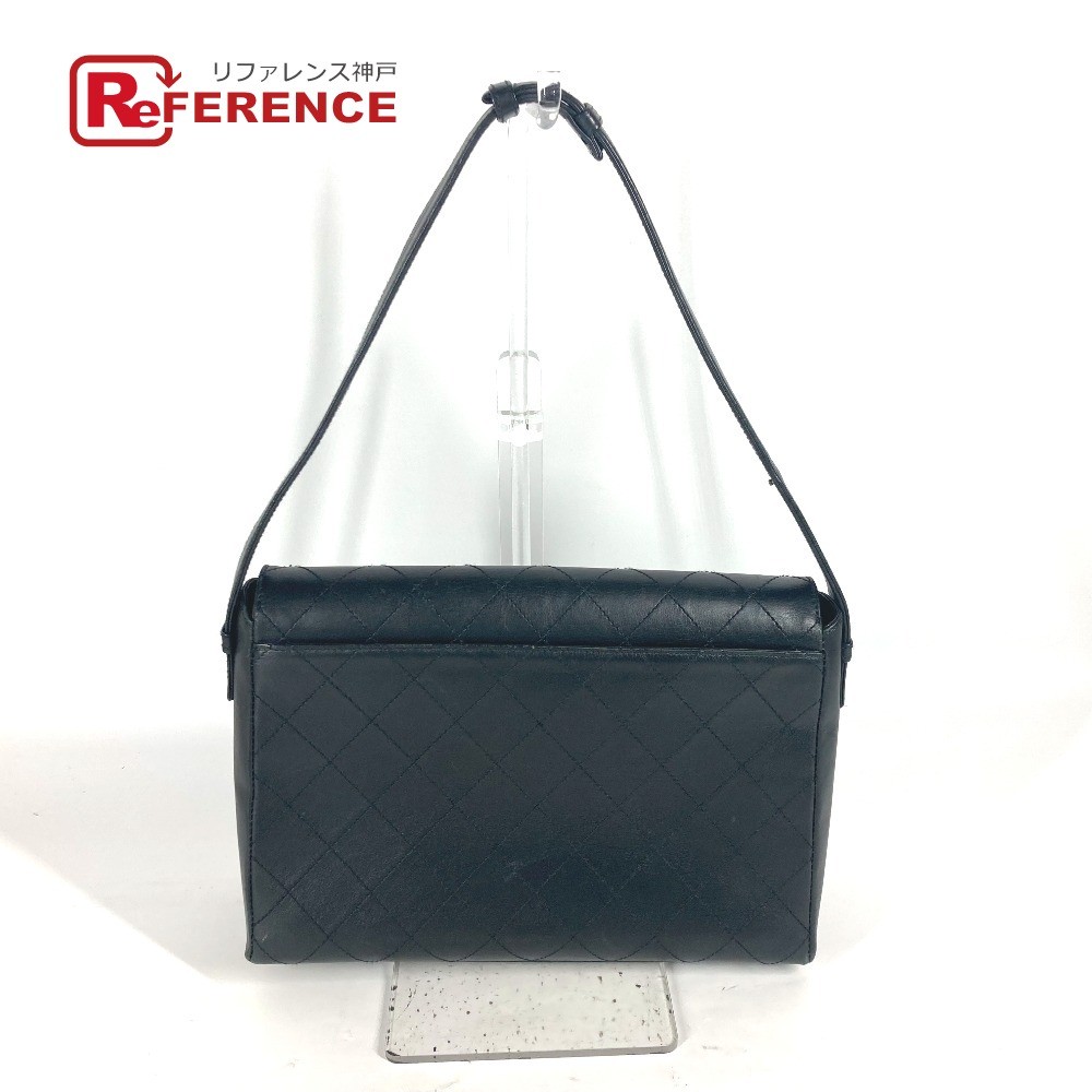 CHANEL Wild Stitch Quilted Flap Bag in Black Calf Leather