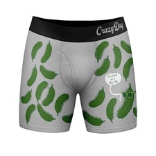 Mens Big Dill Boxer Briefs Funny Saying Pickle Quote Graphic Novelty Joke