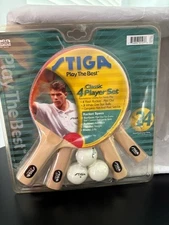 Vintage STIGA Classic 4 Player Table Tennis/Ping Pong Set, SEALED