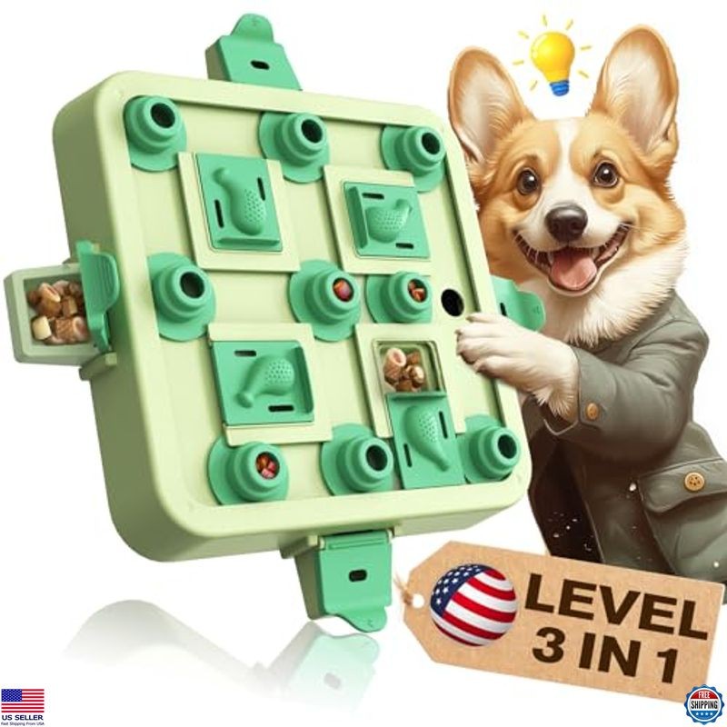 KADTC Level 3 Dog Chess Puzzle Toy - 3-in-1 Interactive Game for All Dog Sizes