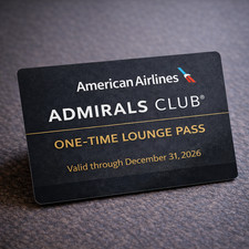 American Airlines Admirals Club Lounge Pass - Expires Dec 31 2026 - E-Delivery