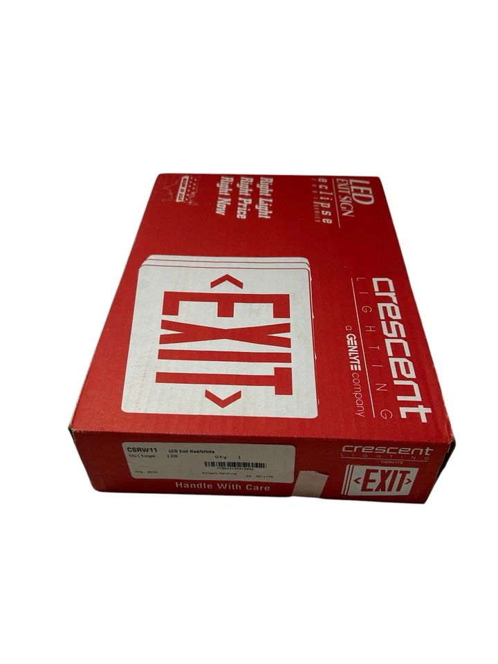 Luz Media Luna LED Letrero de Salida Eclipse Serie 2001 Nuevo En Caja Rojo y Blanco Foto 4 de 4