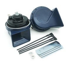 Car Horn 12V Super Loud Electric Waterproof High Low 2 Tone Fit for Any 12 Blue