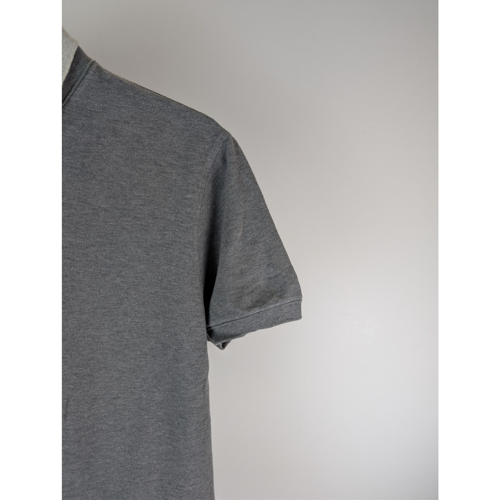 Brunello Cucinello CC20 grey cotton polo shirt with a white collar Used Medium image 5