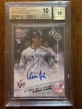 2017 TOPPS NOW AARON JUDGE ALL STAR TEAM RC AUTO BGS 10/10 POP 2  82/99 PRISTINE
