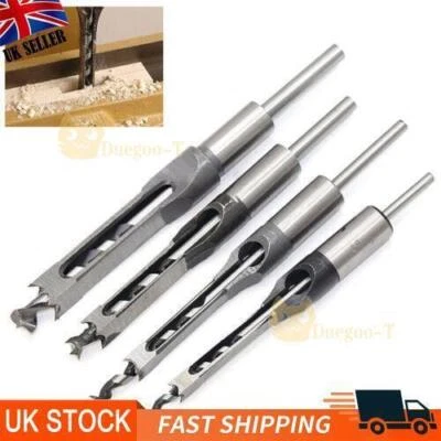 Square Hole Drill Bits Saw Wood Mortising Mortise Chisel Set Woodworking