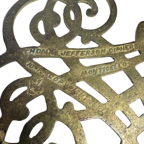 Vintage Brass Trivets Wall Hangings Vase Geese Butterfly Music Notes Pineapple - Picture 23 of 27