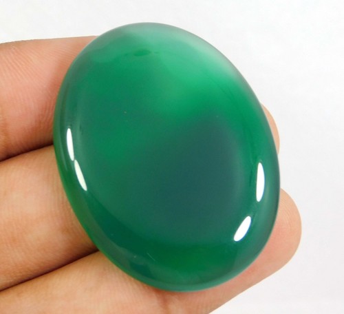 52,30 CT ÓNIX VERDE NATURAL SOLEMANI HAKIK ÁGATA OVALADO CABUJÓN PIEDRA PRECIOSA SUELTA - Imagen 6 de 9