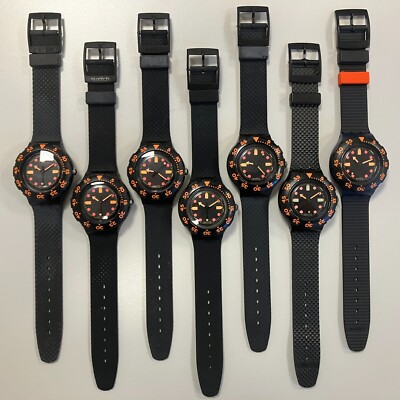   Swatch Scuba 1990 BARRIER REEF SDB100 - Very rare set of 7 prototypes/variants