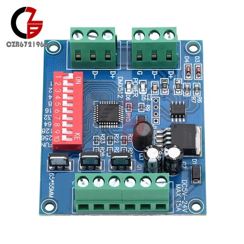 3CH Channel DMX512 Decoder 15A RGBW Controller led stage Dj lighting CMOS Output - Picture 12 of 12