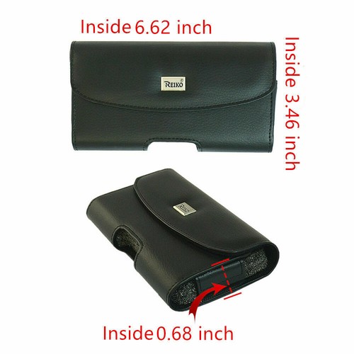 Reiko Black Leather Pouch Case For Samsung Galaxy S8 S9 S22 21 20 Ultra Note 10+ - Picture 10 of 16