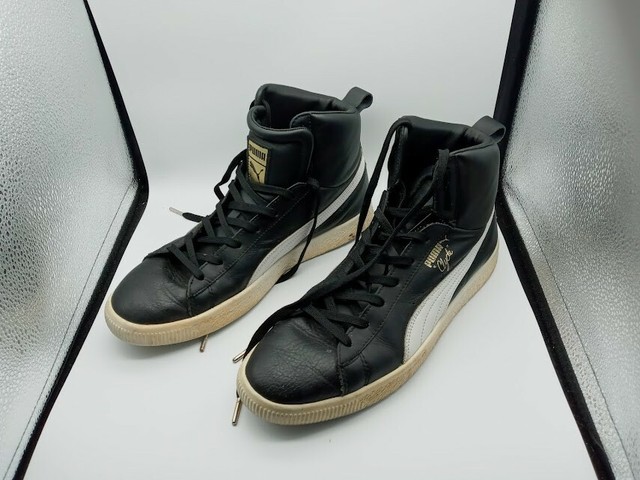 puma clyde mid core foil black
