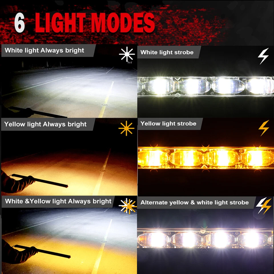 Cápsulas de luz LED 7" 1288W de haz puntual ámbar todoterreno ATV UTV para Arctic Cat Wildcat Foto 3 de 4