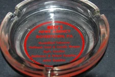 Vintage Advertising Philadelphia Boyertown Mest's New Agency Zipf Glass Ashtray