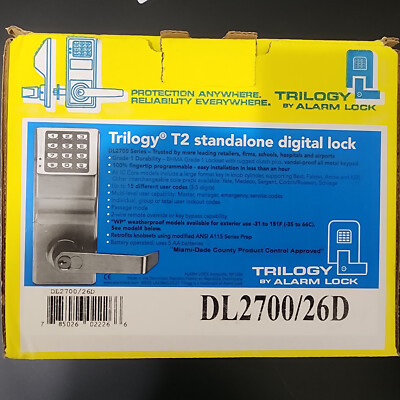 NEW Trilogy T2 Digital Keypad Alarm Lock DL2700 26D Schlage USA