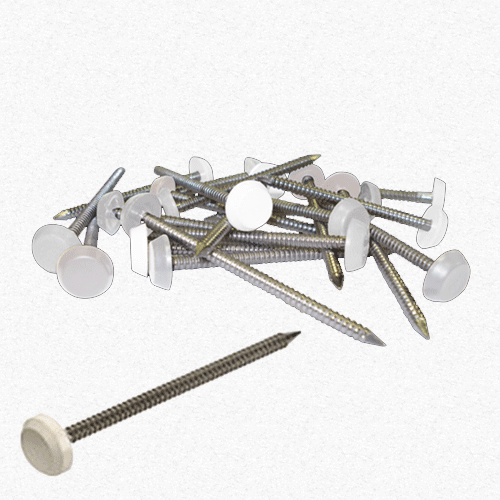 25 x 50mm Plastic Top UPVC  Pins Nails Plastic Headed stainless Steel - Picture 1 of 9