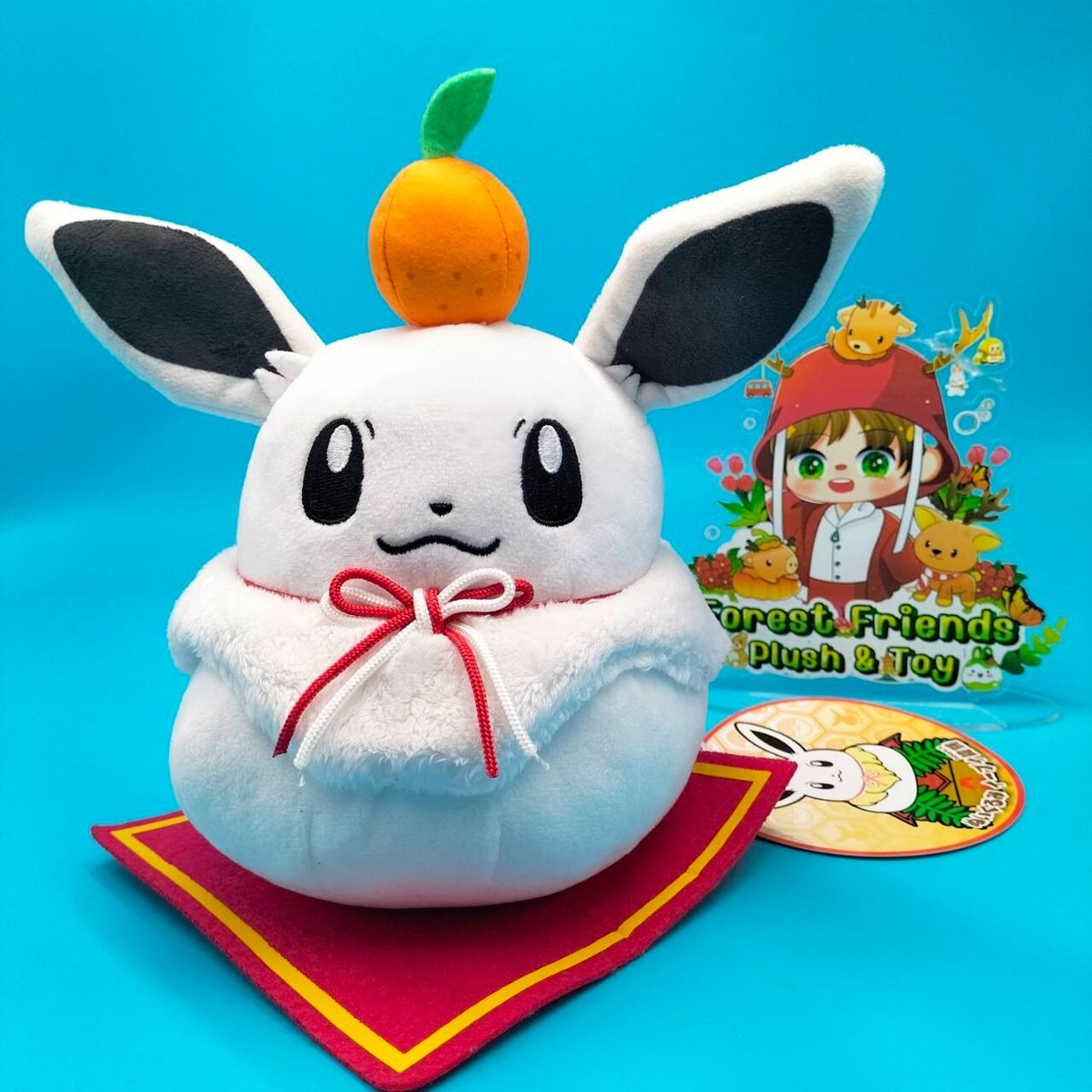 Eevee H077 Pokemon Center 2018 Kagami Mochi Newyear Plush 8
