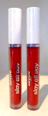 Lottie London Slay All Day Matte Liquid Lipstick 3.ml / .21 Oz Slay It Red 2-LOT