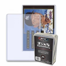(25) BCW 3.5" x 5" Toploaders 3 1/2 x 5 Topload Card Holder Photos Index Gaming