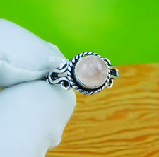 Rose Quartz Gemstone 925 sterling silver handmade Gift Ring US size 5 to 13