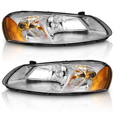 Pair Headlights For 2001-2006 Dodge Stratus 2001-2003 Chrysler Sebring Wo Bulbs