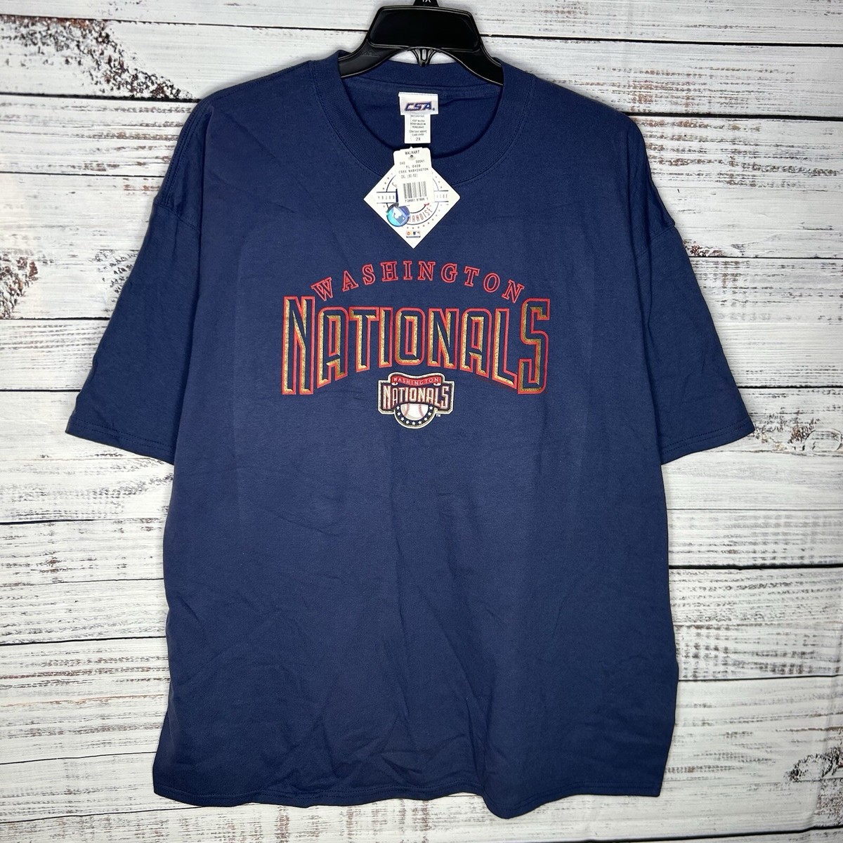 New Vintage Washington Nationals MLB Big Graphic T-Shirt Navy Blue Mens  Size 3XL