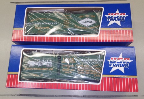 USA TRAIN #R-19038/19039 LIMA LOK FUNKTIONIERT Set HOLZ BOX CAR #785 BRANDNEU | Zustand: New
