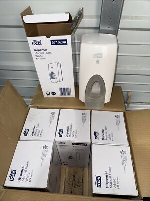 Tork Manual Foam Dispensers White For Hand Soap 571020A Case Of 6 NEW IN BOXES