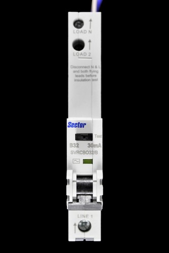 SECTOR 32 AMP CURVE B 6kA 30mA RCBO TYPE AC SVRCBO32/B - 第 1/7 張圖片