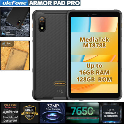 8'' Ulefone Armor Pad PRO 4G LTE Rugged Tablet Android Phone Mobile Outdoor IP68