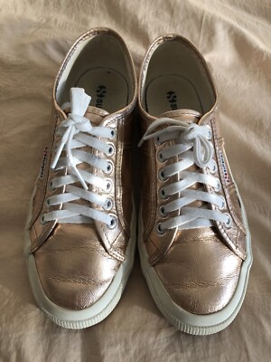 Baskets Superga Cotmetu Métallique Or Rose - Taille 41 (US 9.5), Occasion