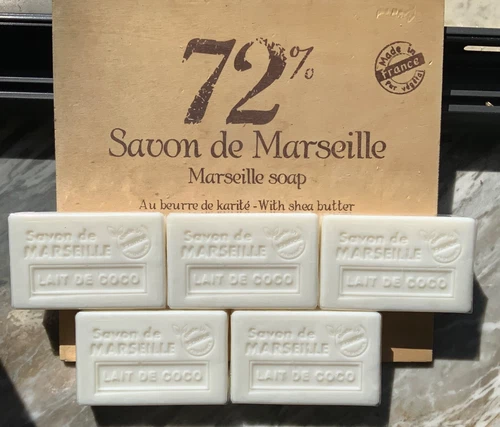 Lot 05 Sapone di Marsiglia 100gr Latte di Cocco al Burro di Karitè Bio Naturale