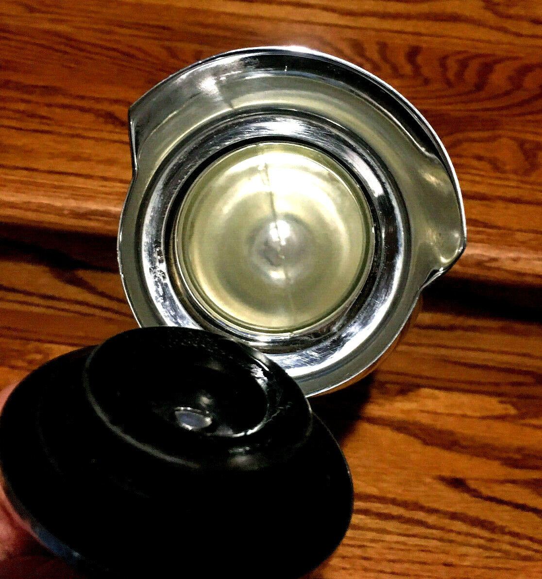 RARE! VINTAGE STAINLESS THERMOS MCM CARAFE 2585 LUCITE HANDLE CHROME 5