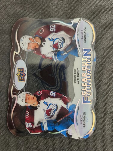 2022-23 UPPER DECK UD MIKKO RANTANEN GABRIEL LANDESKOG CLEAR CUT FOUNDATION
