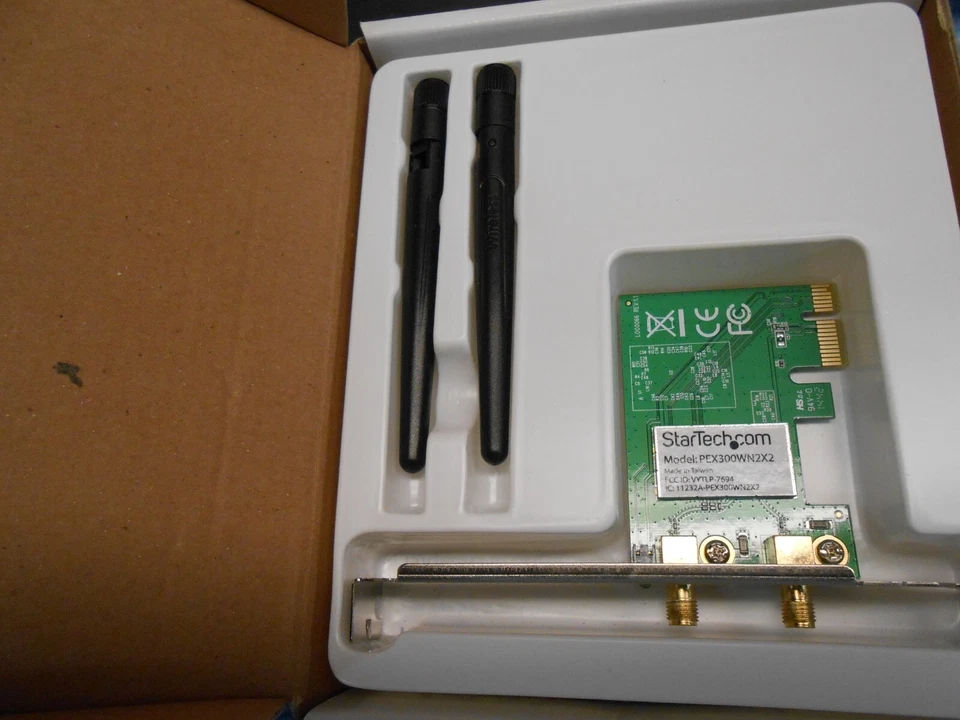 StarTech PEX300WN2X2 802.11n Wireless N PCI Express x1 Wireless Card - Image 2 of 4