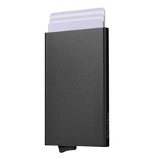 Slim Metal Wallets RFID Blocking Card Minimalist Pop Up Wallet for Men and Women