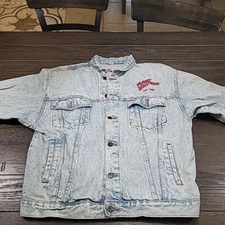 Vintage 1991 Planet Hollywood Trucker Jean Jacket New York Size Large 