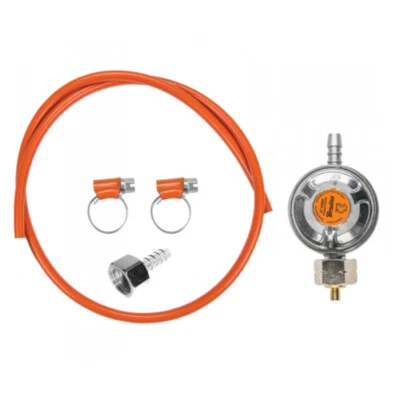 MARKENLOS 37 mbar Propan-Butan-Gasanschluss-Set 1 m Gasregler Anschlussset Druckminderer