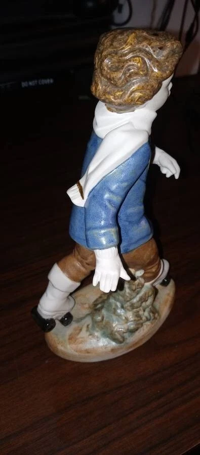 Patinação de porcelana vintage rara Rex Valencia Davjla - Imagem 2 de 3