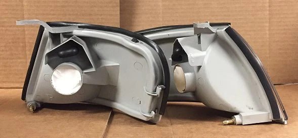 Luces de esquina laterales ámbar lámparas de carcasa negras para Nissan Sentra 1995-1999 / 200SX Foto 2 de 2