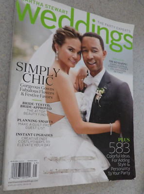 Celebrity Weddings Chrissy Teigen Red Wedding Dress Martha Stewart