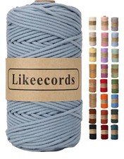 Braided Macrame Cotton Cord 3mm x 109yardsMacrame Rope 100 Natural Cotton Ro...