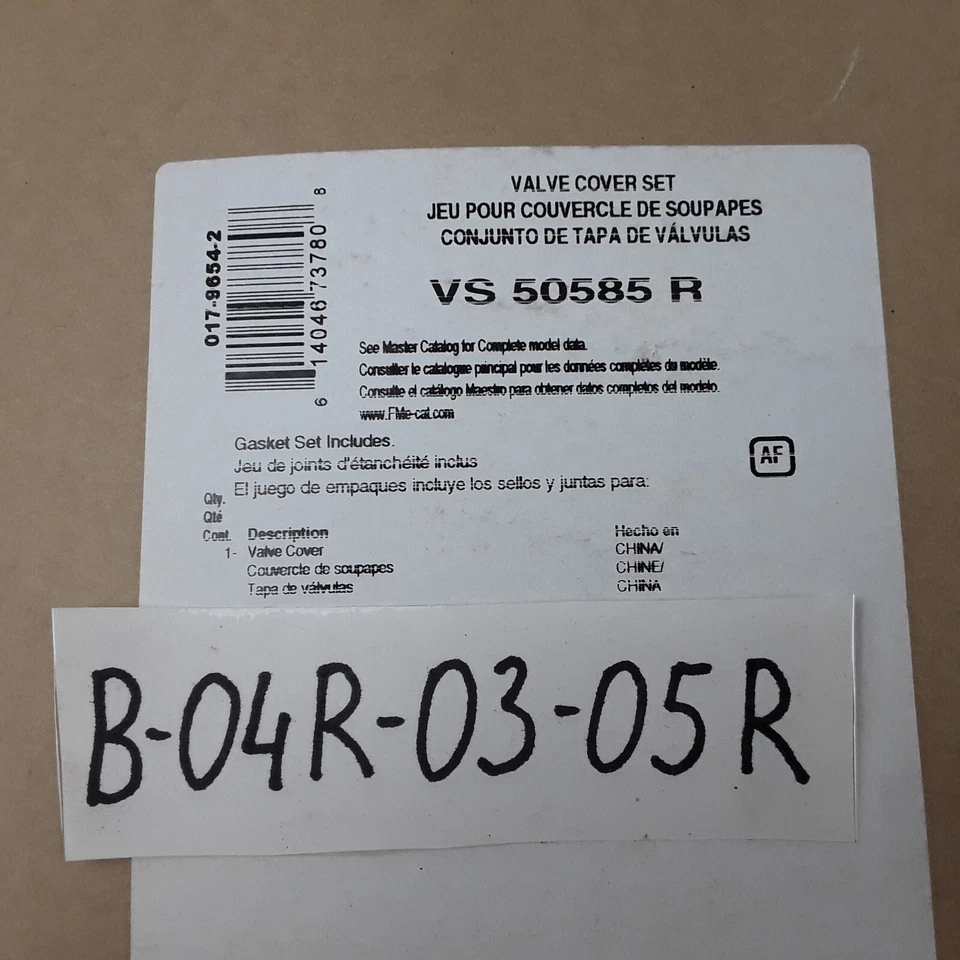 Juego de juntas de cubierta de válvula de motor Fel-Pro VS 50585 R para Kia Sportage (1995-2002) Foto 4 de 4