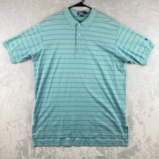 Vintage Polo Ralph Lauren Shirt XL Blue Green Polo Striped Aztec Made In USA
