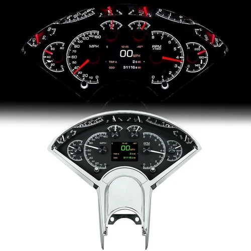 Dakota Digital 1955-1956 Chevy Bel Air Analog Gauges Black Face Alloy HDX-55C-K - Picture 1 of 12