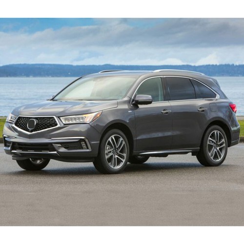 Black and Silver Front Grille Central Bumper Grill Fits For Acura MDX 2014-2019 - Picture 3 of 6
