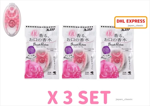 KOBAYASHI BREATH CARE PRECIOUS FLORAL SCENT PARFUME CAPSULE 30 TABLETS X 3 SET
