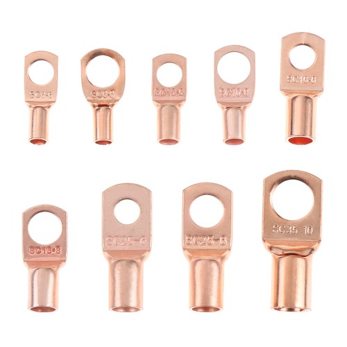 150Pcs Copper Battery Terminal Connectors AWG 2 4 6 8 10 12 Cable Ends Wire Lug - Picture 8 of 8